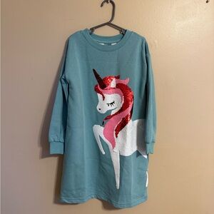 H&M NWT Unicorn Sequin Sweatshirt Dress